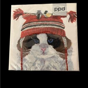 PPD Germany Max Cat & Birds - Lot of 40 Beverage Napkins Christmas
